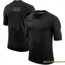 Mens Green Bay Packers Brett Favre Black Limited 2020 Salute To Service Gbp212 Jersey GBP352